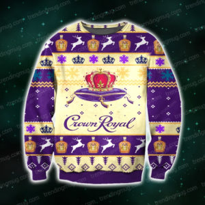 Crown Royal Kniting Pattern 3D Print Ugly Sweater Jisubin Apparel