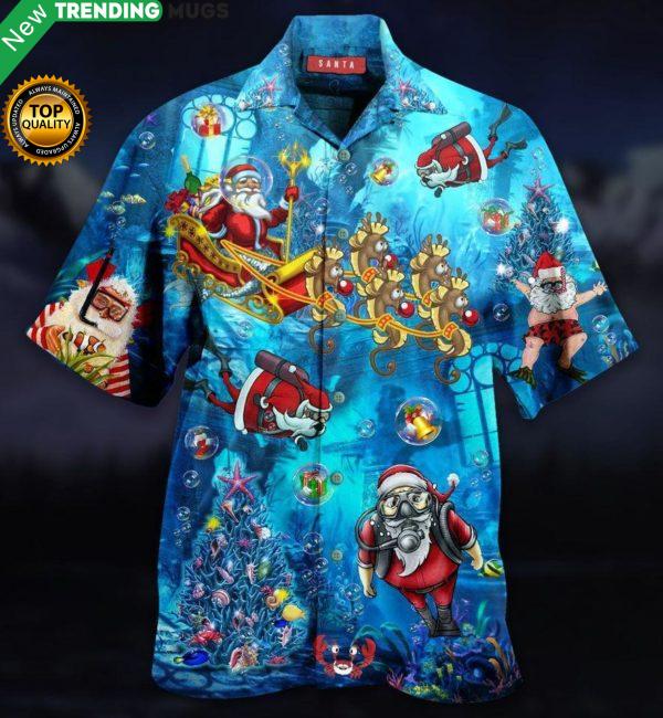 Santa Claus Explore The Sea Hawaiian Shirt Jisubin Apparel