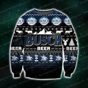 Dark Busch Beer Kniting Pattern 3D Print Ugly Sweater Jisubin Apparel