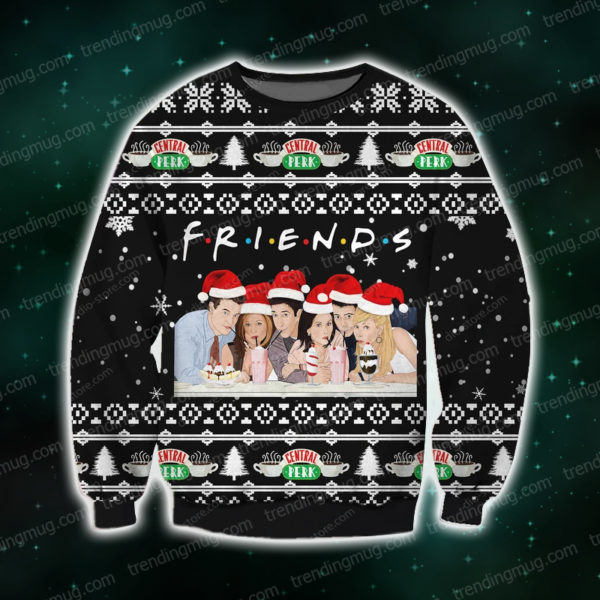 Friends Knitting Pattern 3D Print Ugly Sweater Jisubin Apparel