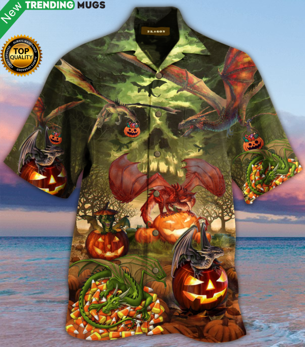 Spooky Dragon Halloween Hawaiian Shirt Jisubin Apparel