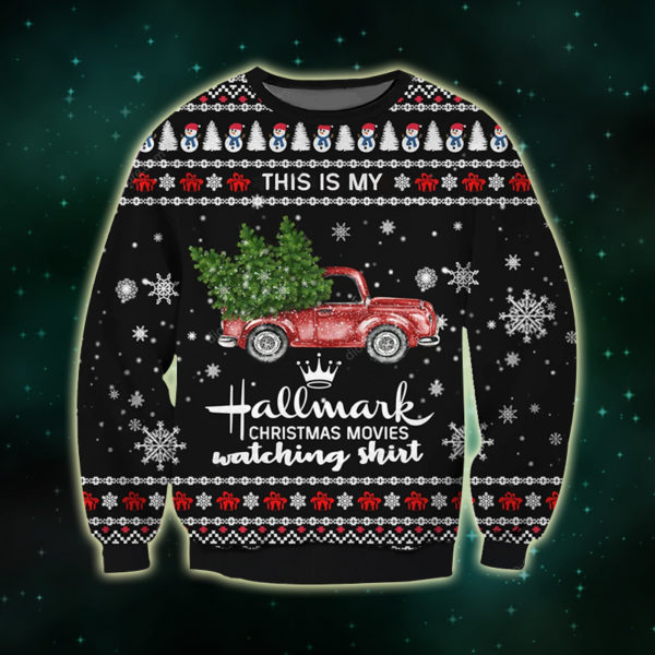 Hallmark Christmas Movies Knitting Pattern 3D Print Ugly Sweater Jisubin Apparel