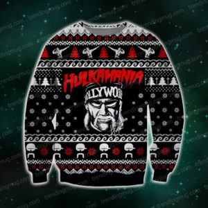 Hulkamania Knitting Pattern 3D Print Ugly Christmas Sweater Jisubin Apparel