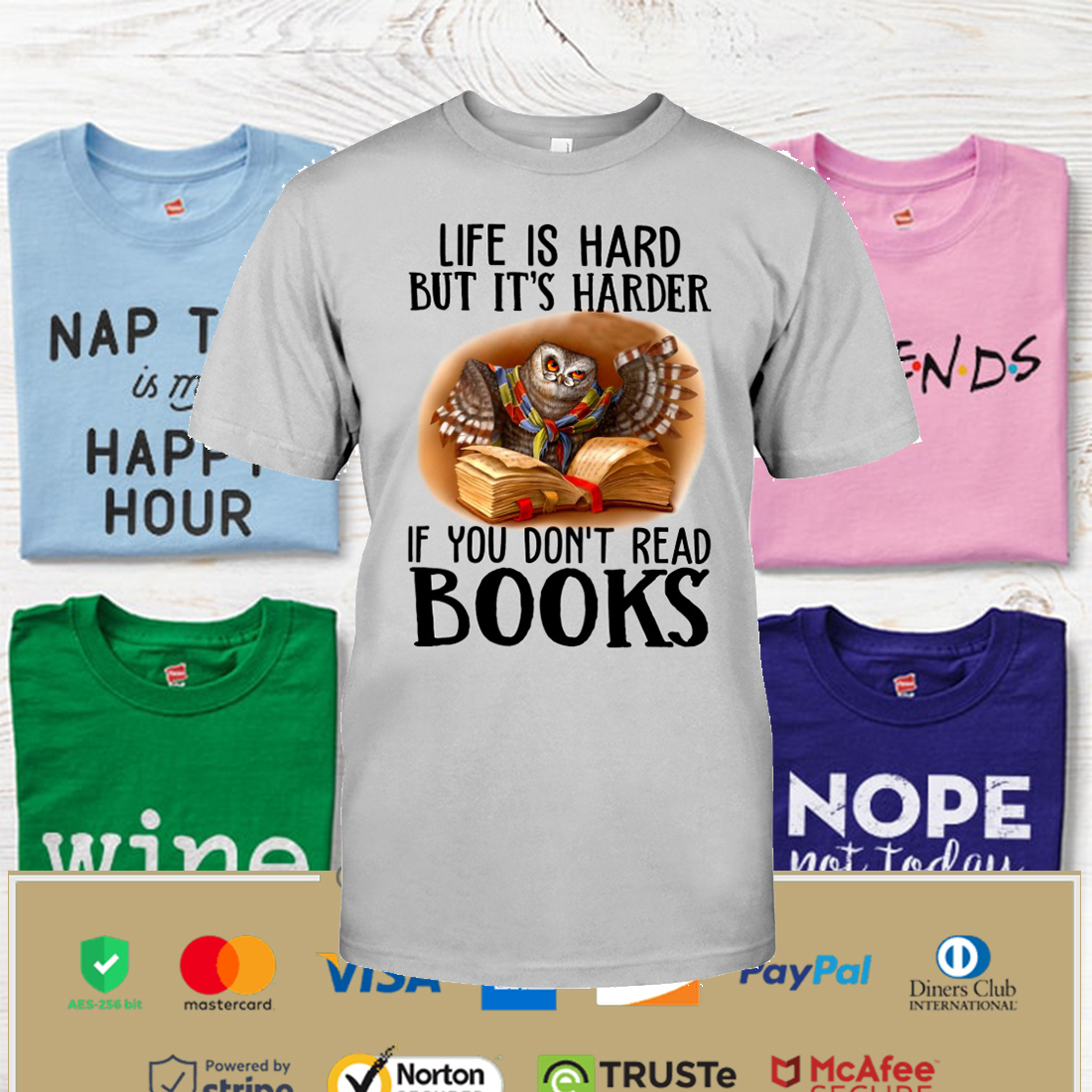 Life Is Hard But It's Harder If Don't Read Books Shirt, Hooded Sweatshirt Apparel