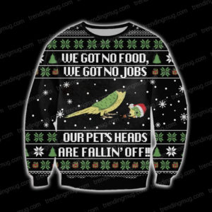 Our Pets Heads Are Falling Off Knitting Pattern 3D Print Ugly Sweater Jisubin Apparel