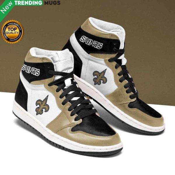New Orleans Saints Gold Black Running Shoes Jordan Sneaker Shoes & Sneaker