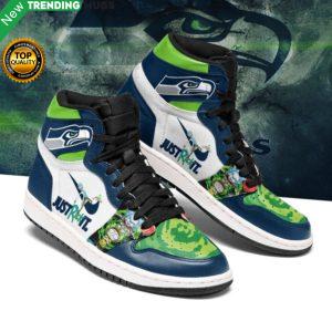 Rick And Morty Seattle Seahawks Jordan Sneakers Custom Jordan Shoe Sneaker Dakingmanstore Shoes & Sneaker
