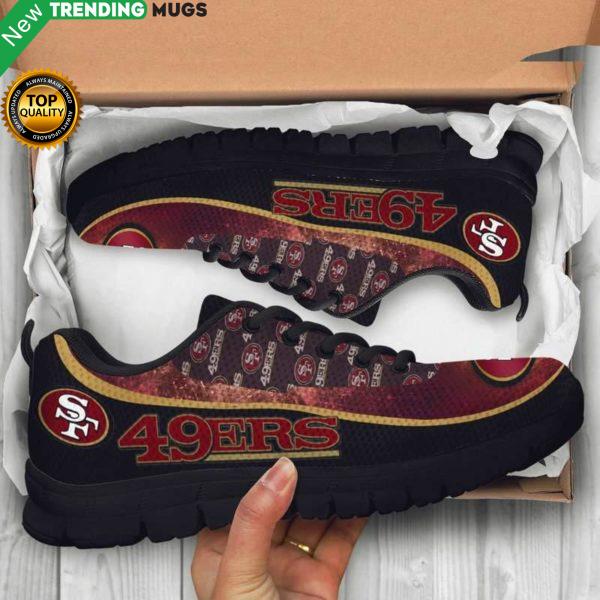 San Francisco 49Ers Unisex Breathable Sneakers Football Custom Shoes San Francisco 49Ers Cheap Sneakers Boost Shoes & Sneaker