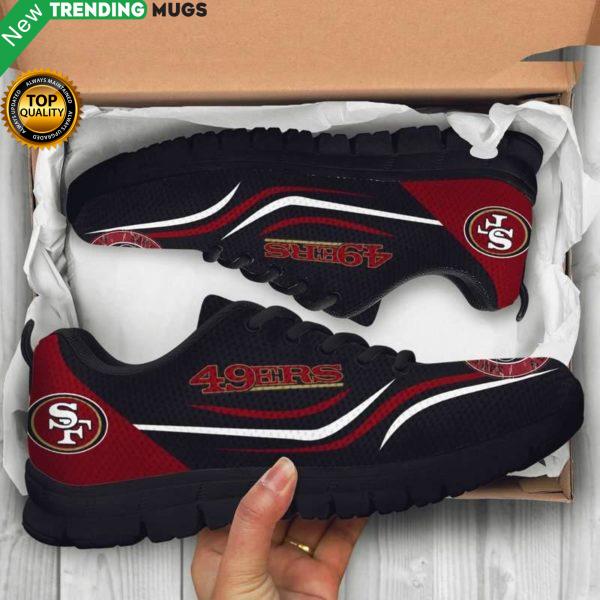 San Francisco 49Ers Unisex Breathable Sneakers Football Custom Shoes 49Ers Cheap Sneakers Boost Shoes & Sneaker