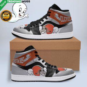 Boo Ghost Cleveland Browns Nfl Jordan Sneakers Shoes & Sneaker