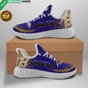 Baltimore Ravens Unisex Sneakers New Sneakers Football Custom Shoes Baltimore Ravens Yeezy Boost Shoes & Sneaker