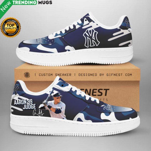 New York Yankees And Aaron Judge Fans Air Force 1 Custom Sneaker Shoes & Sneaker