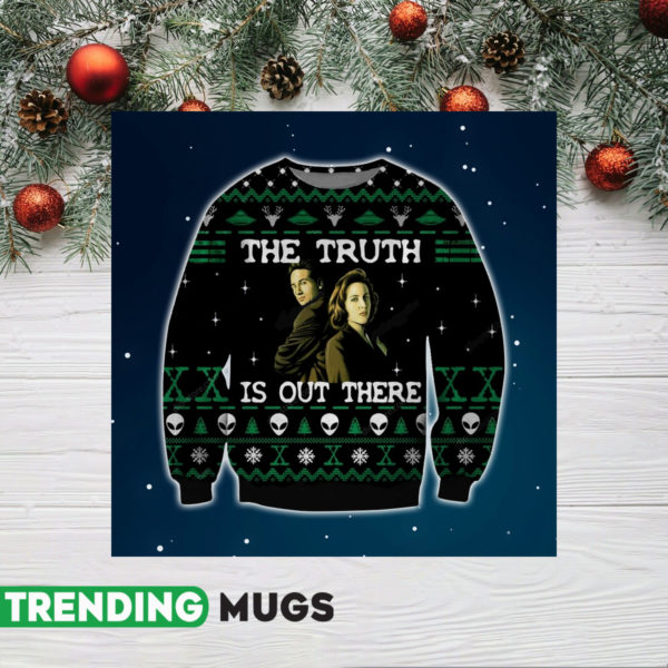 The Truth Is Out There Knitting Pattern 3D Print Ugly Christmas Sweater Jisubin Apparel