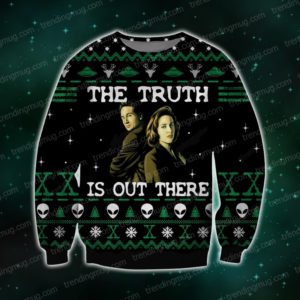 The Truth Is Out There Knitting Pattern 3D Print Ugly Christmas Sweater Jisubin Apparel