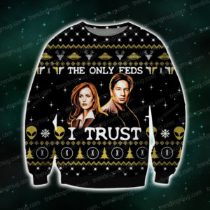 The X Files Knitting Pattern 3D Print Ugly Christmas Sweater Jisubin Apparel