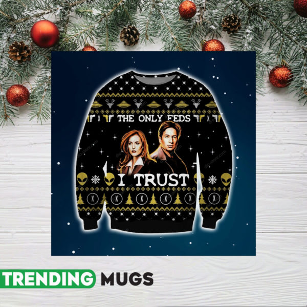 The X Files Knitting Pattern 3D Print Ugly Christmas Sweater Jisubin Apparel
