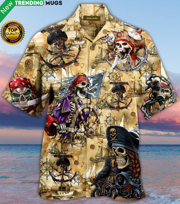 Amazing Pirate Skull Hawaiian Shirt Jisubin Apparel