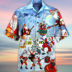 I Rock Jingle Bells Hawaiian Shirt Jisubin Apparel