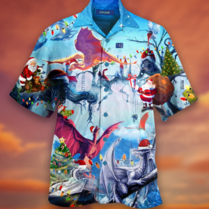 Happy Dragons On Christmas Hawaiian Shirt Jisubin Apparel