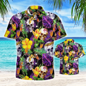 Skull Tropical Hawaiian Shirt Jisubin Apparel