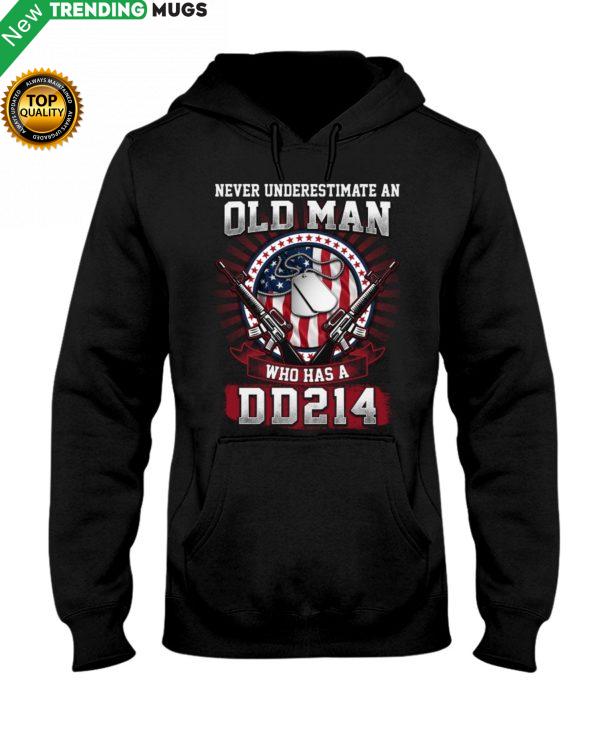 Old Man With DD 214 Shirt, Hoodie Apparel