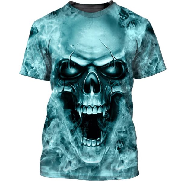 Skull Art 3D All Over Printed Shirt Jisubin Apparel