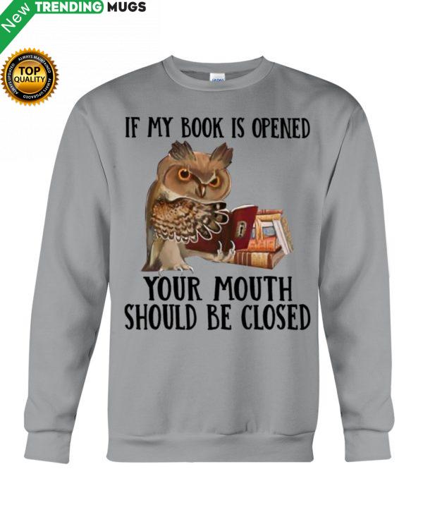 If My Book Is Open Your Mouth Should Be Closed Hooded Sweatshirt Apparel