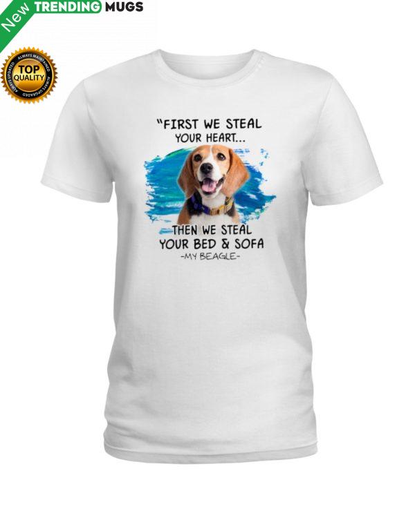 Beagle First steal your hear Classic T Shirt, Hooded Sweatshirt Apparel