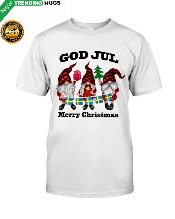 GOD JUL MERRY CHRISTMAS FLAGS SWEDEN TOMTAR Shirt, Hoodie Apparel