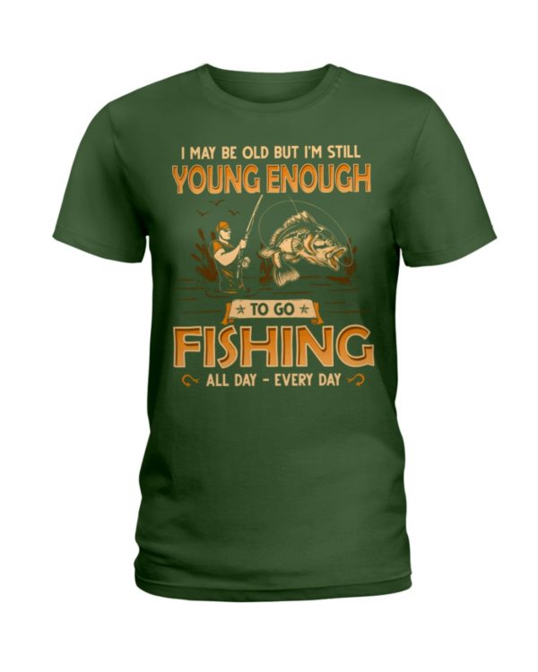 Fishing Young Enough Classic T Shirt Apparel