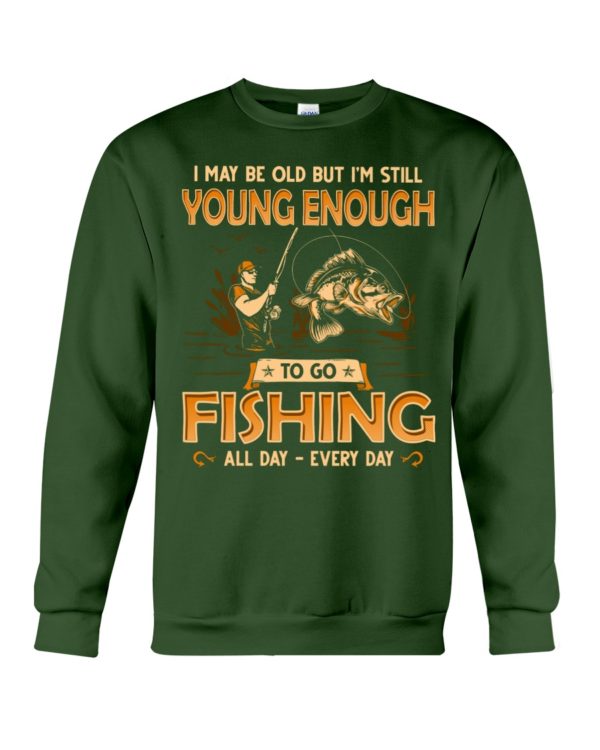 Fishing Young Enough Classic T Shirt Apparel