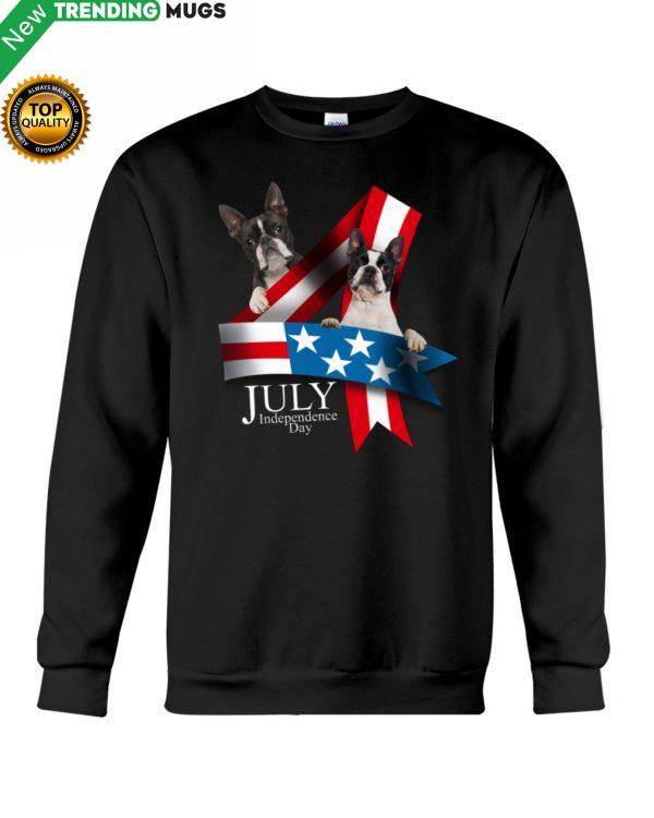 Boston Terrier July Shirt, Hoodie Apparel