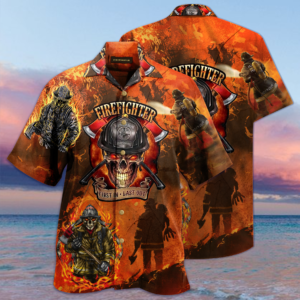 Amazing Courageous Firefighter Hawaiian Shirt Jisubin Apparel
