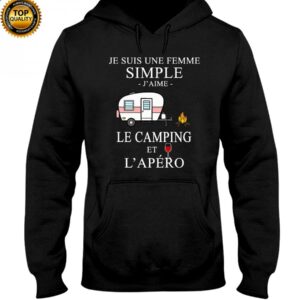 Camping Femme Simple Apero purple Hooded Sweatshirt Apparel