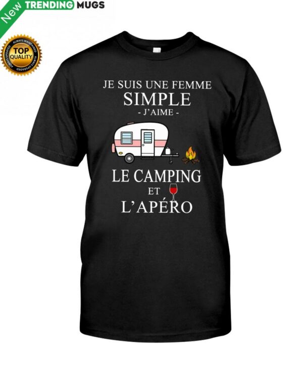 Camping Femme Simple Apero purple Shirt Apparel