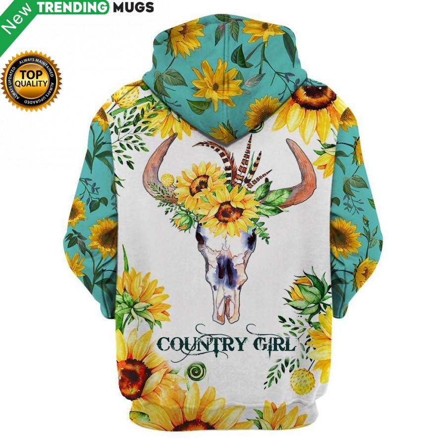 Country Girl Sunflower All Over Print 3D Hoodie Apparel Country Girl Sunflower All Over Print 3D Hoodie Apparel
