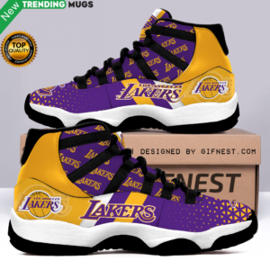Los Angeles Lakers For Fans Air Jordan 11 Shoes - Men's Air Jordan 11 - Purple