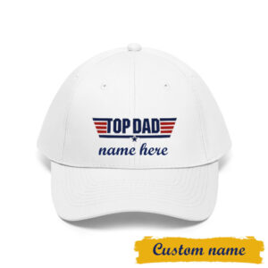 Personalized Top Dad Top Gun Twill Hat