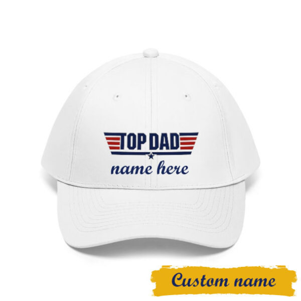 Personalized Top Dad Top Gun Twill Hat Apparel