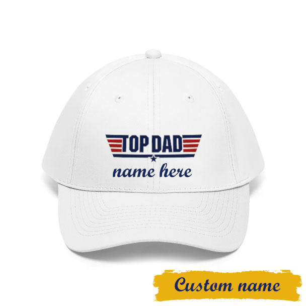 Personalized Top Dad Top Gun Twill Hat Apparel