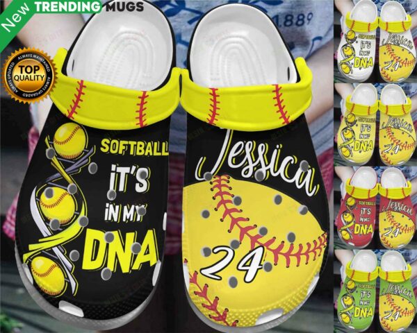 Softball Personalized, It’s In My DNA Clog Shoes Clog Shoes