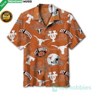 University Of Texas Get Hooked Hawaiian All Over Print Shirt Apparel