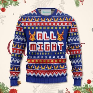 All Might Christmas Sweater My Hero Academia Anime Xmas For Men Women Apparel