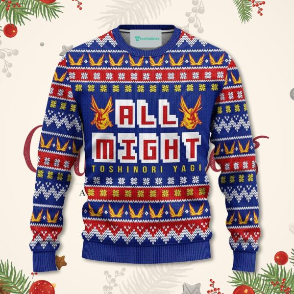 All Might Christmas Sweater My Hero Academia Anime Xmas For Men Women Apparel