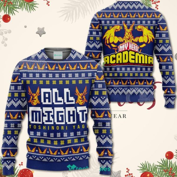 All Might Christmas Sweater My Hero Academia Anime Xmas Shirt For Men Women ndq Apparel