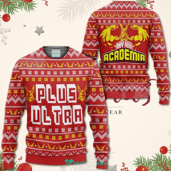 All Might Plus Ultra Christmas Sweater My Hero Academia Anime Xmas Shirt For Men Women Apparel