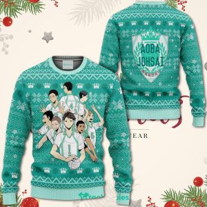 Aoba Johsai Christmas Sweater Haikyuu Anime Xmas Shirt For Men Women Sweater