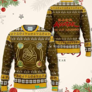 Avatar Airbender Christmas Sweater Symbols Anime Xmas Shirt For Men Women Sweater