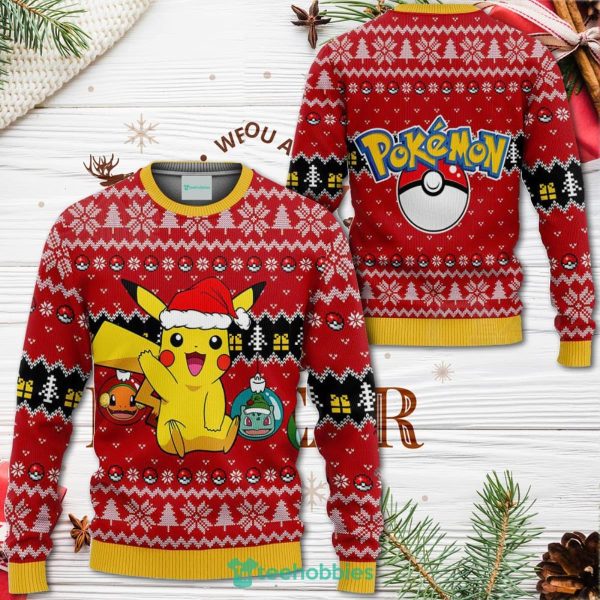 Cute Pikachu Christmas Sweater Pokemon Anime Xmas Shirt For Men Women Apparel