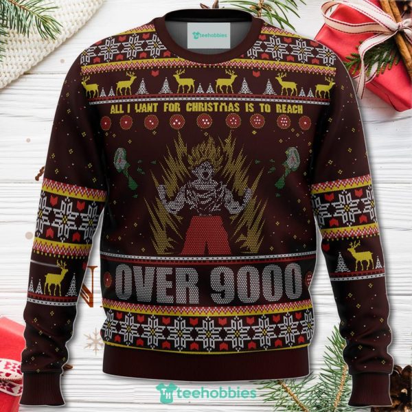 Dbz Goku Over 9000 Dragon Ball Z Christmas Sweater For Men Women Apparel